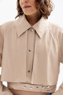 Oversize Nature Beige къс Тренчкот