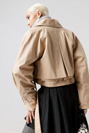 Oversize Nature Beige къс Тренчкот