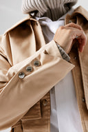 Oversize Nature Beige къс Тренчкот