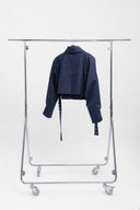 Oversize Dark Blue къс Тренчкот