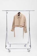 Oversize Nature Beige къс Тренчкот