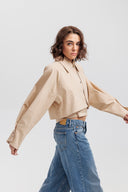 Oversize Nature Beige къс Тренчкот